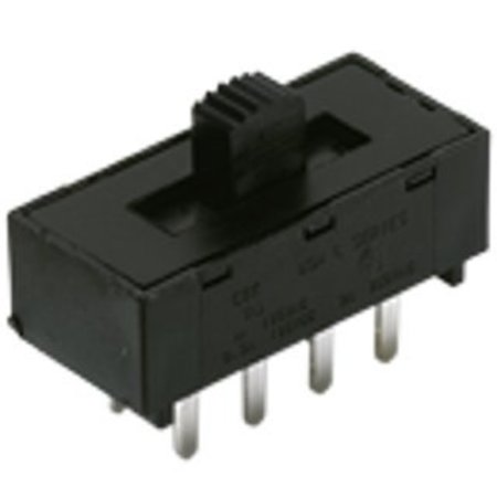 C&K COMPONENTS Slide Switch, Dpdt, Momentary, 4A, 28Vdc, Solder Terminal, Through Hole-Right Angle L212132MV02QE